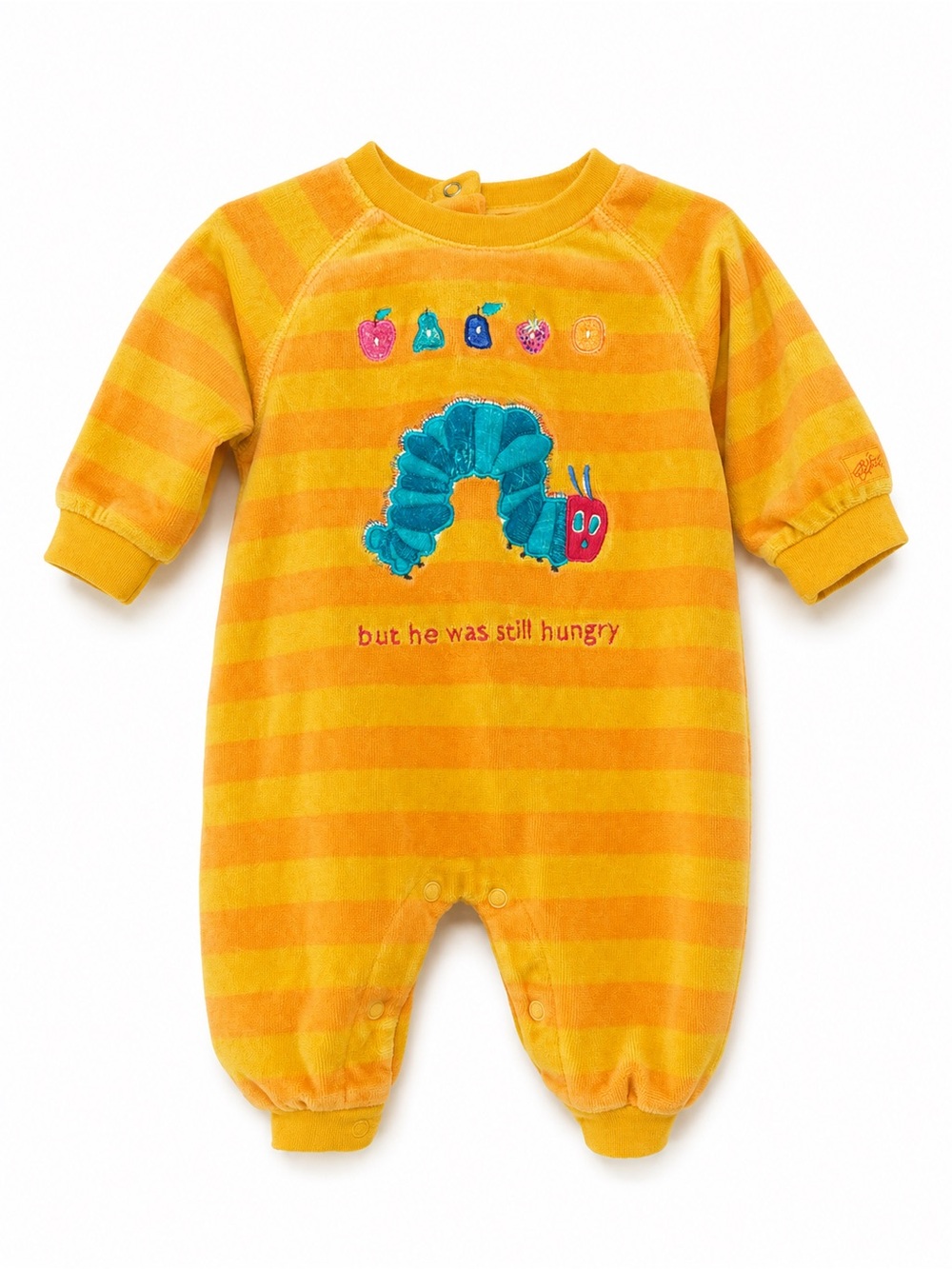 Carter's Yellow Striped Caterpillar Embroidered One-Piece